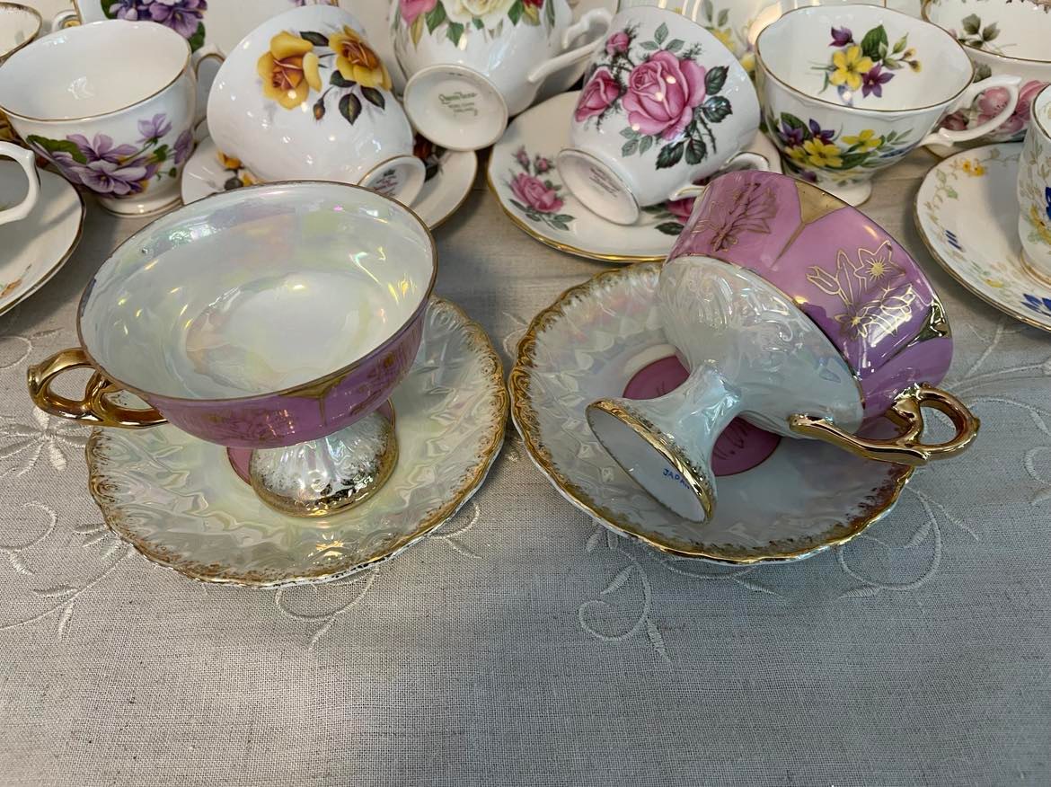 A Pair, Vintage Tea Cup & Saucer Set Made in Japan